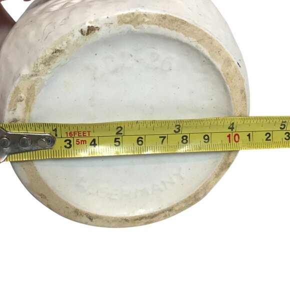 Mid-Century Modern White Ceramic Vase With Swirl Pattern Made In Germany 10.5" T - Picture 5 of 7